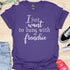 I just want to hang with my frenchie - V1 - Elegant Caligraphy T-Shirt
